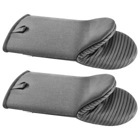 Oven Mitts, Mini Oven Mitt Set with Non-Slip Silicone Strips, High Heat Resistant to 500Fahrenheit