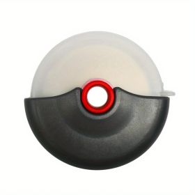 1pc Stainless Steel Round Wheel Cutter With Lid For Cake, Bread, And Pies - Kitchen Baking Tool With Roulette Roller, Suitable For Home Kitchen B (Color: Red)