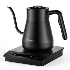 TENKER Electric Gooseneck Kettle Temperature Control & 5 Variable Presets;  Pour-Over Tea Kettle For Coffee Brewing;  Stainless Steel Inner;  120 (Option: Black)